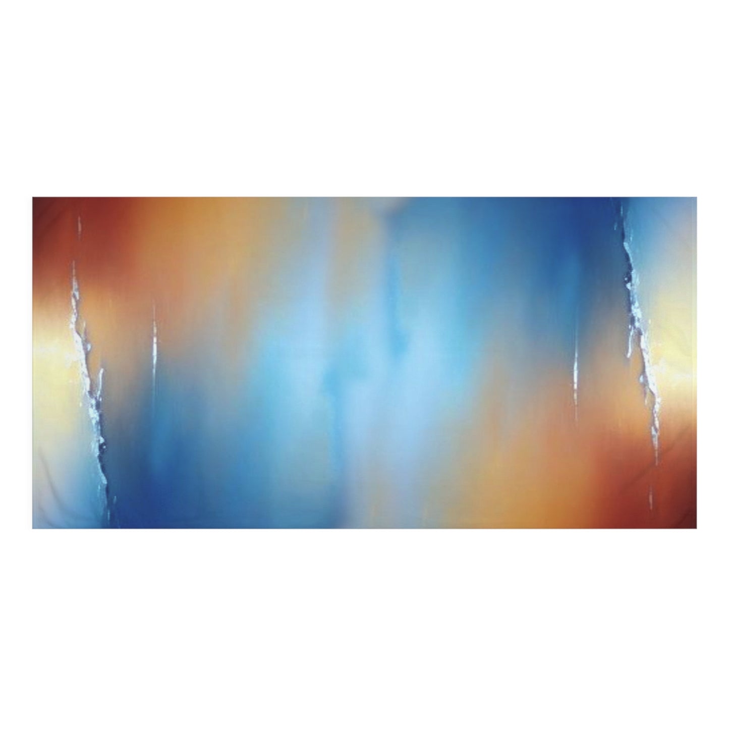 Blue Sea Red Orange Fog 30" x 60" Mink-Cotton Towel (50% polyester, 50% cotton)