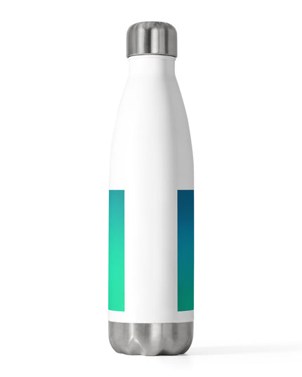 Aquamarine Fade 20oz Insulated White Water Bottle