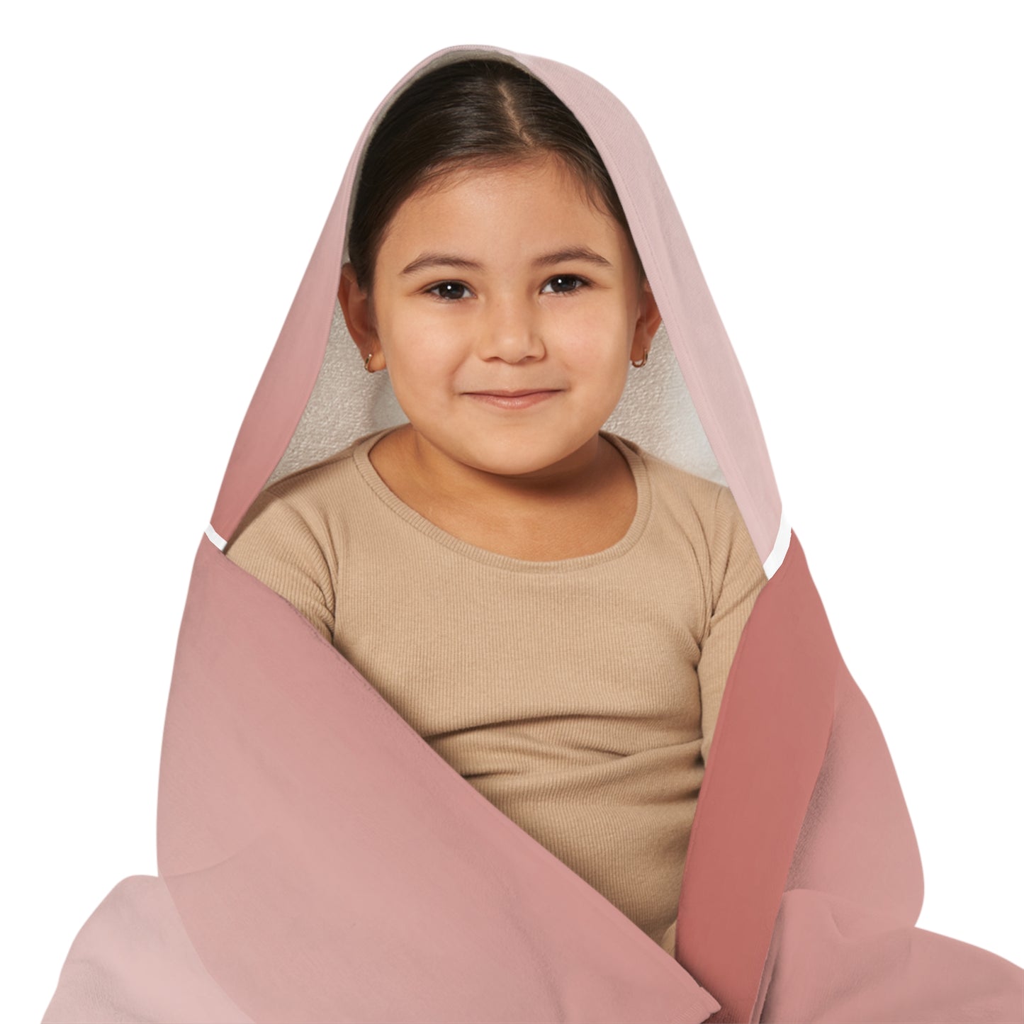 Rose Red Fade Youth Hooded Towel, 24" x 48"