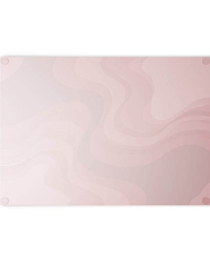 Power Red Wavey 8" x 11" Glass Cutting Board