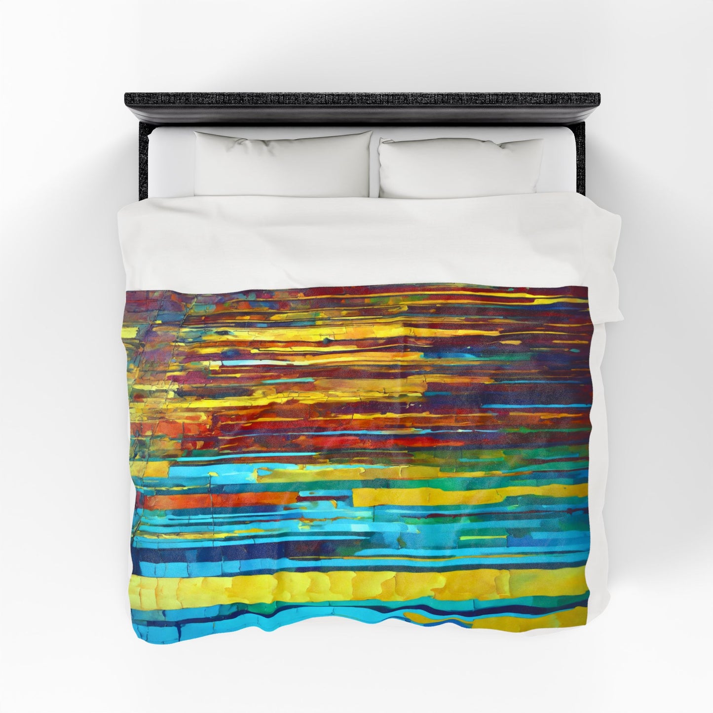 Striped Alpha Velveteen Plush Blanket, 60" x 80"