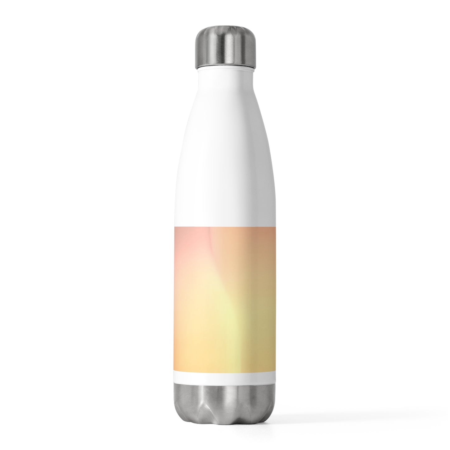 Hot Peach Fade 20oz Insulated White Water Bottle