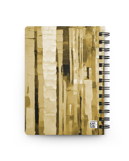 Striped Light Brown Spiral Bound Journal, 5" x 7" 150 pages