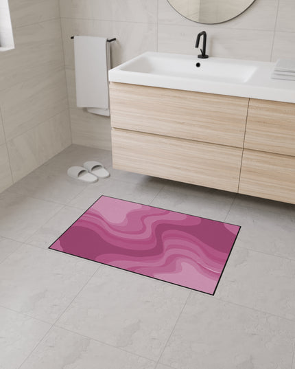 Pinky Mauve Wavey 24" x 36" Heavy Duty Floor Mat