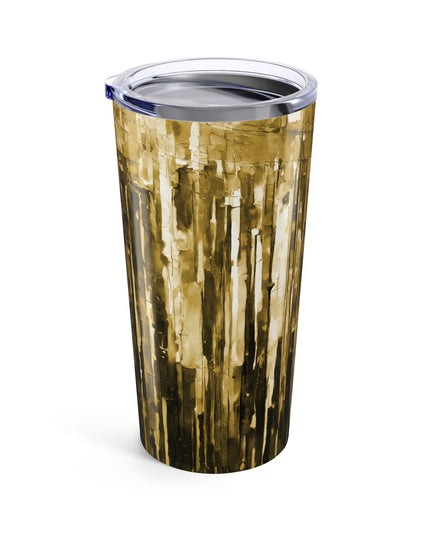 Striped Light Brown Tumbler 20oz