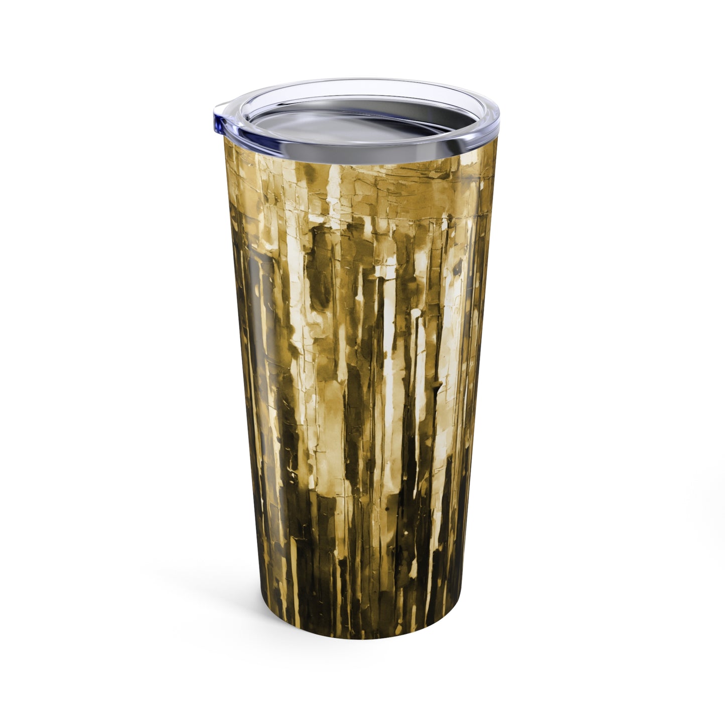 Striped Light Brown Tumbler 20oz