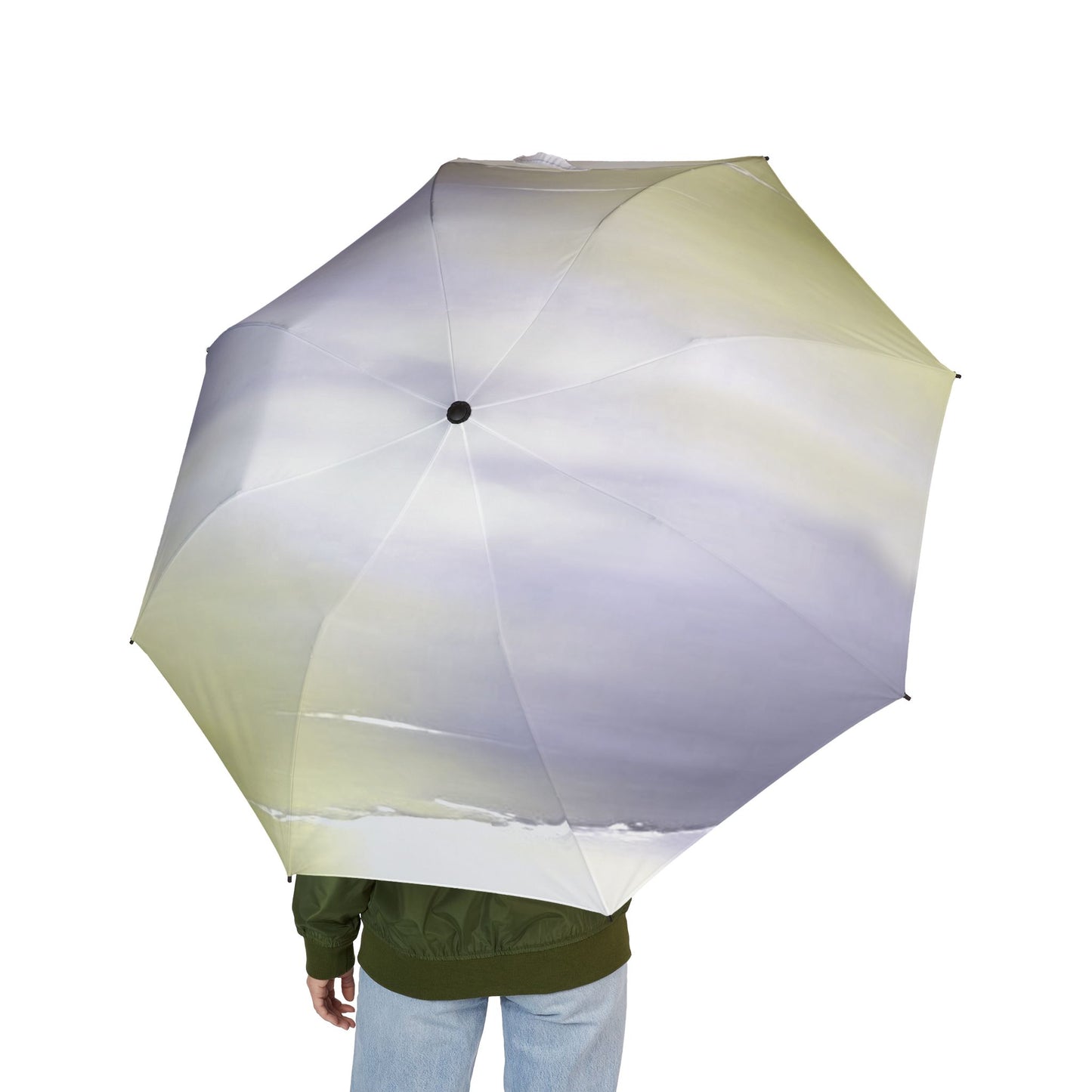 Lavender Sea Golden Fog Foldable Umbrella - Compact & Chic