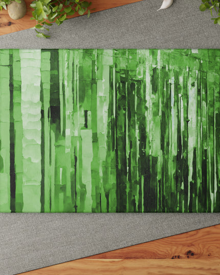 Striped Mint 11" x 15" Glass Cutting Board