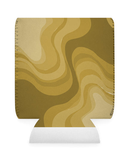 Brown Wavey 12 oz Can Cooler Sleeve
