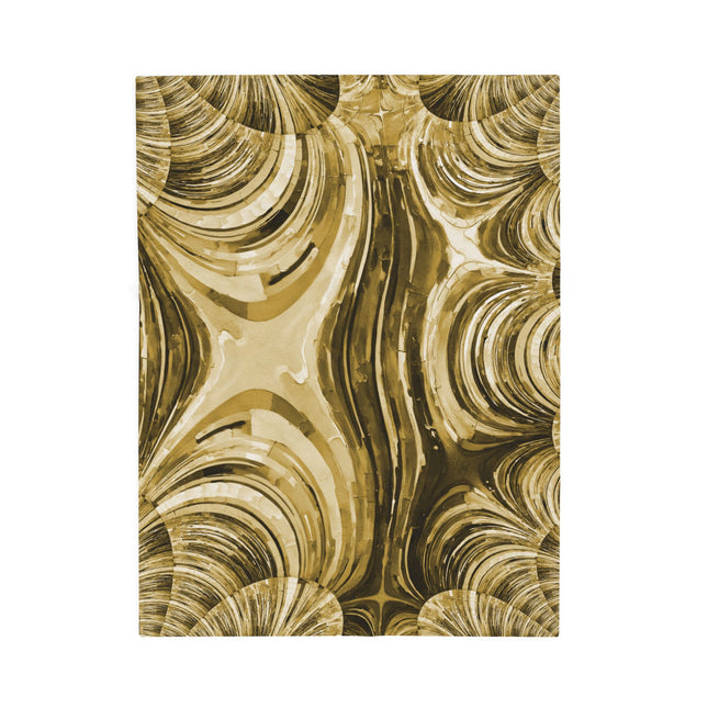 Uzi Spiral Light Brown Velveteen Plush Blanket, 30" x 40"