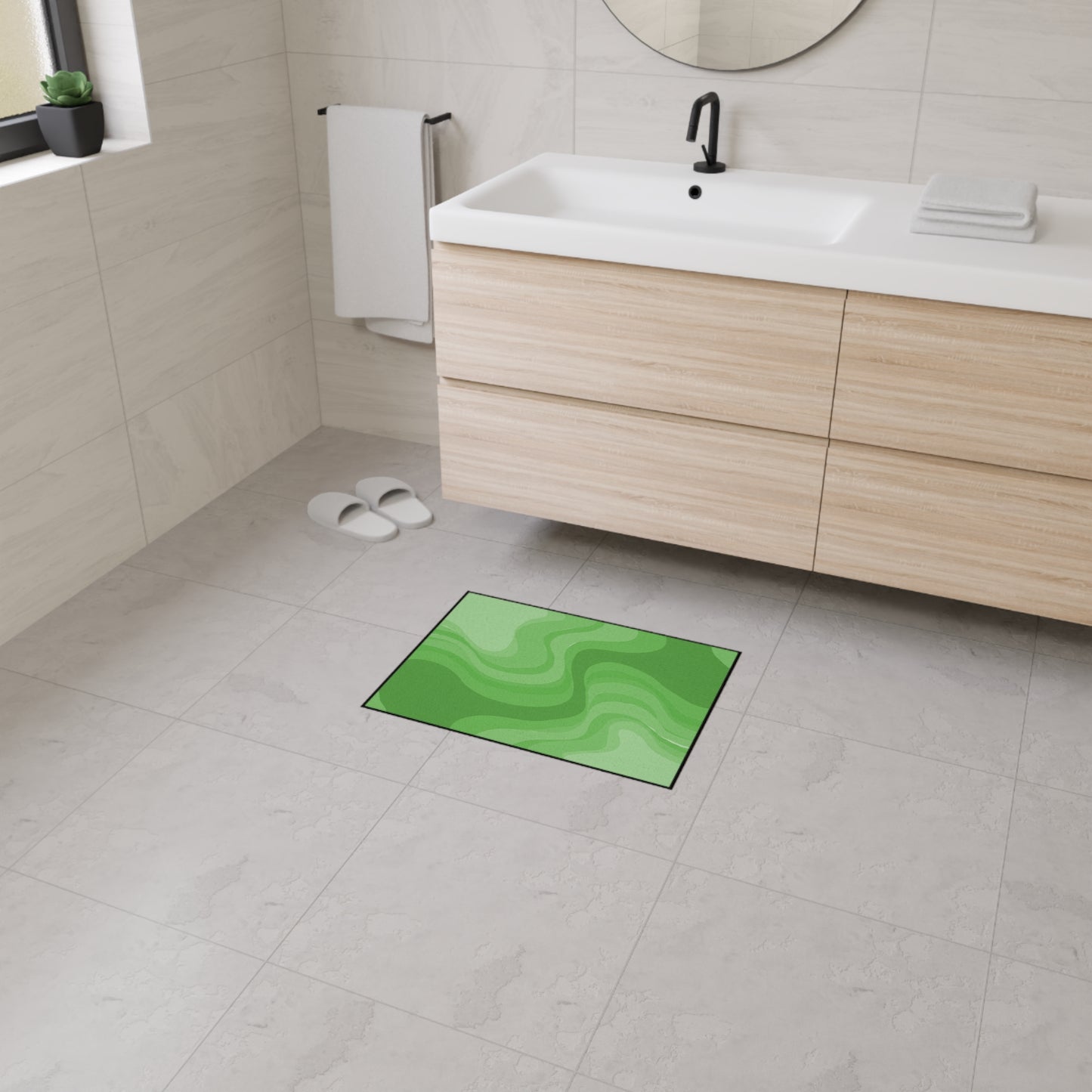 Greenie Meanie Wavey 18" x 24" Heavy Duty Floor Mat