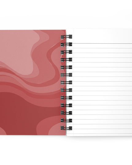 Power Red Wavey Spiral Bound Journal, 5" x 7" 150 pages