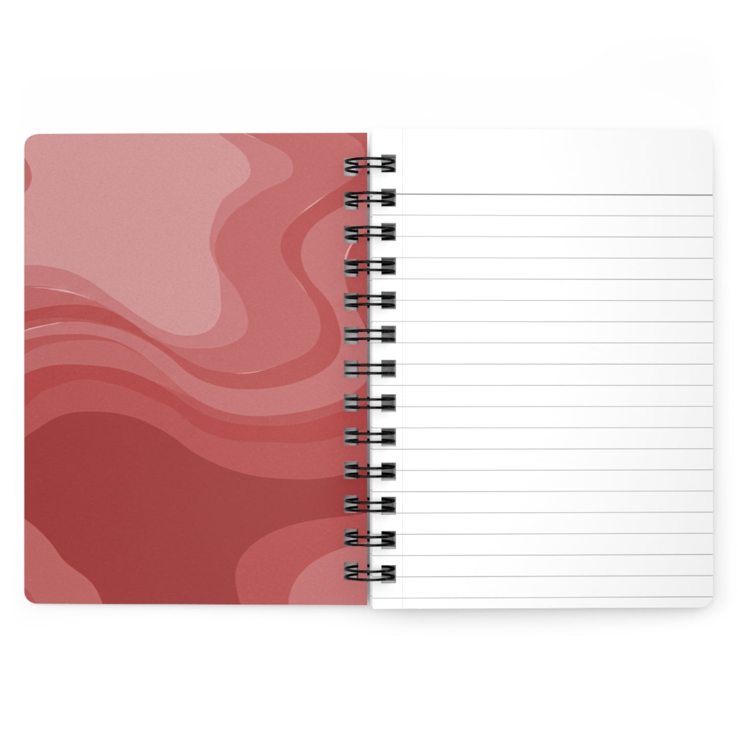 Power Red Wavey Spiral Bound Journal, 5" x 7" 150 pages