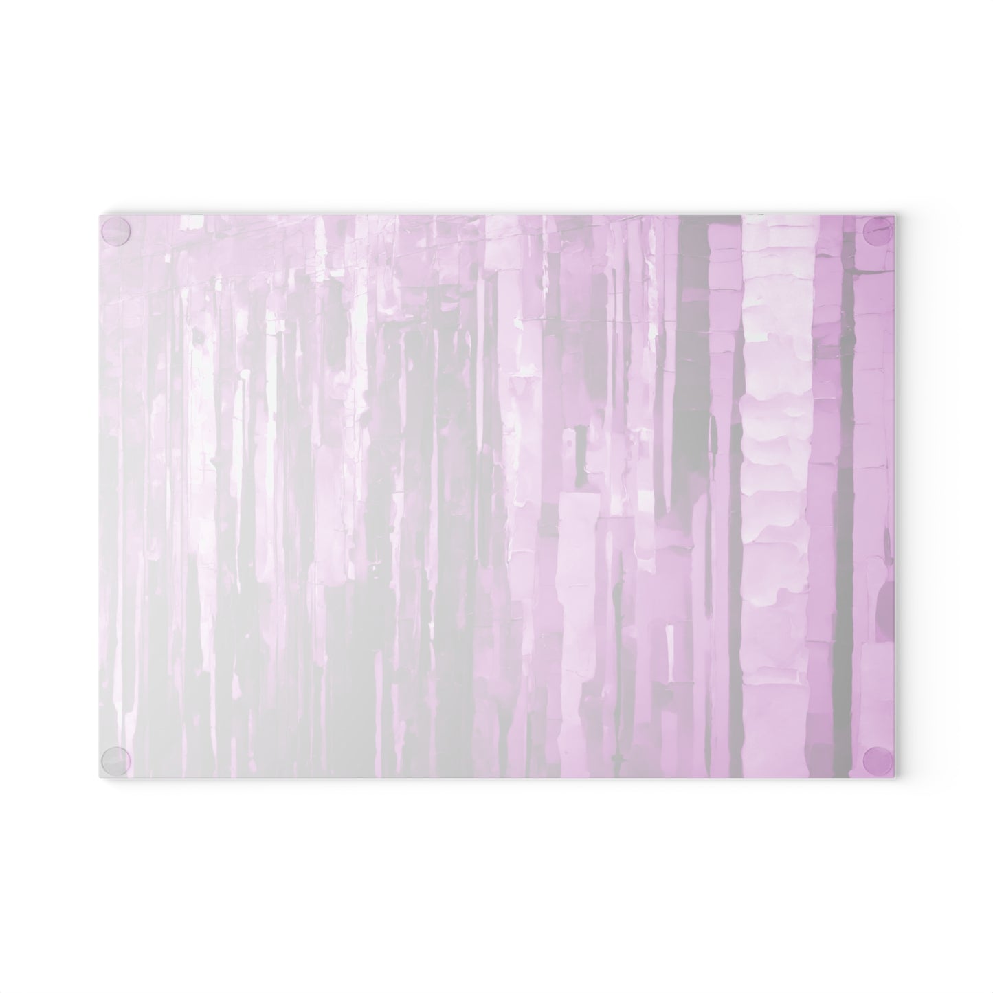 Striped Powder Lavender 8" x 11" Glass Cutting Board