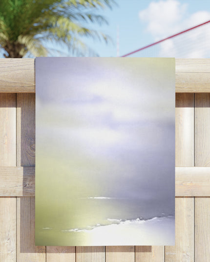Lavender Sea Golden Fog Beach Towel, 24" x 44"