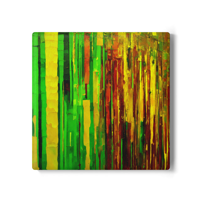Striped Beta 4" x 4" Square Ceramic Coaster