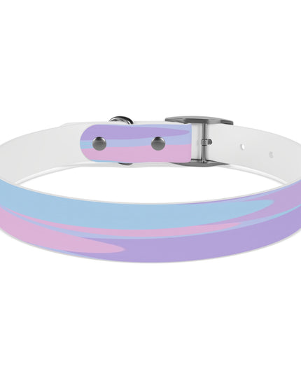 Pastel Purple and Mauve Patches Large Dog Collar