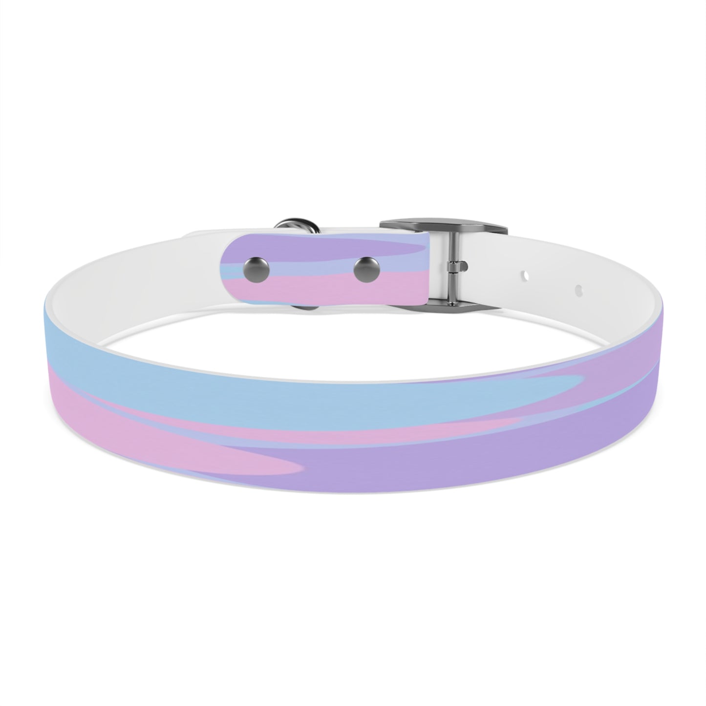 Pastel Purple and Mauve Patches Large Dog Collar