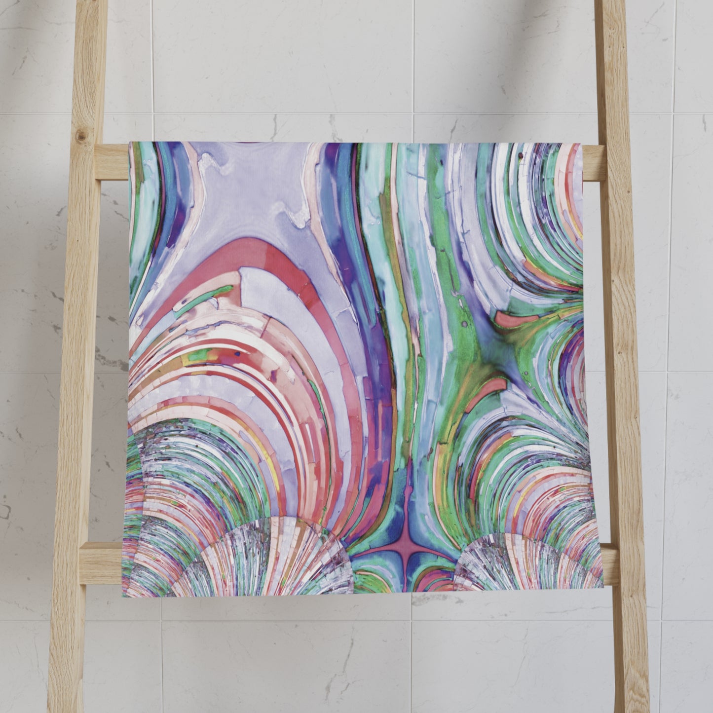 Uzi Spiral Pastels Hand Towel, 16" x 28"
