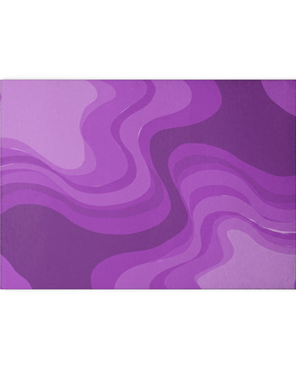Wavey Purple Wavey 8" x 11" Glass Cutting Board