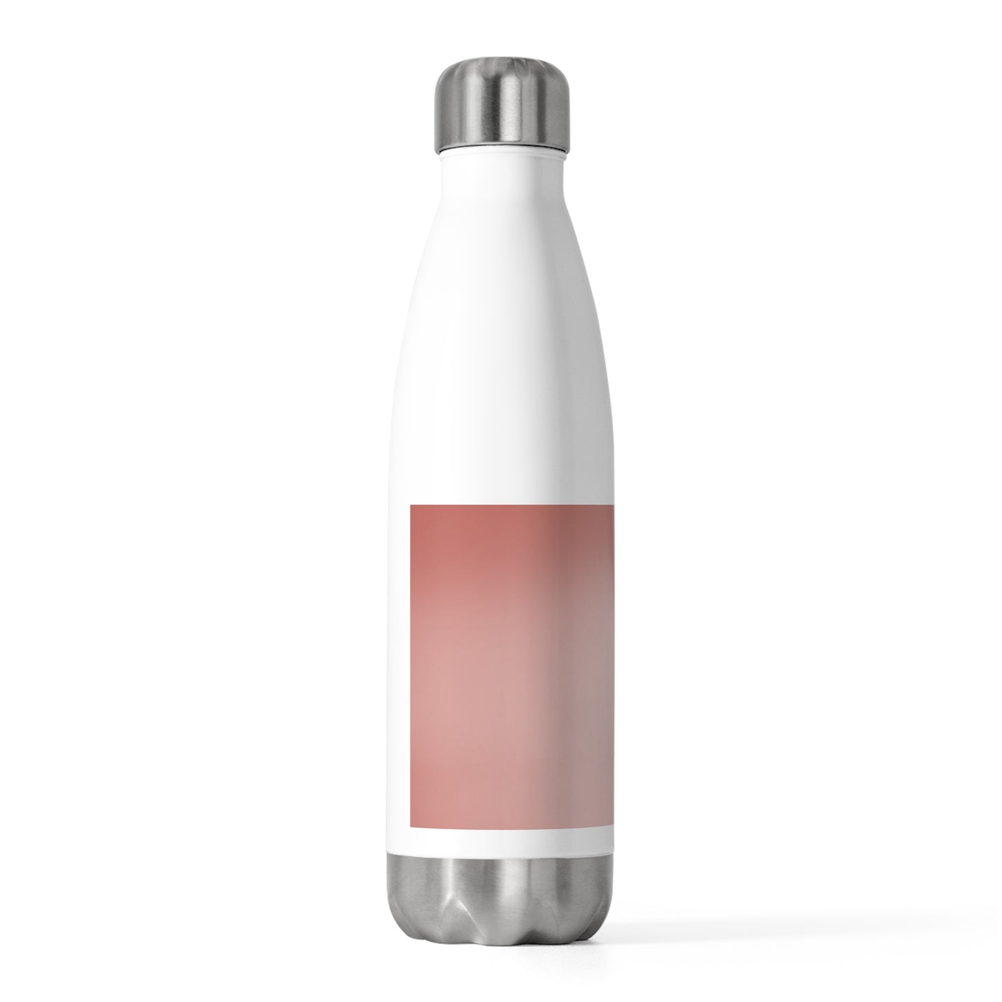 Rose Red Fade 20oz Insulated White Water Bottle