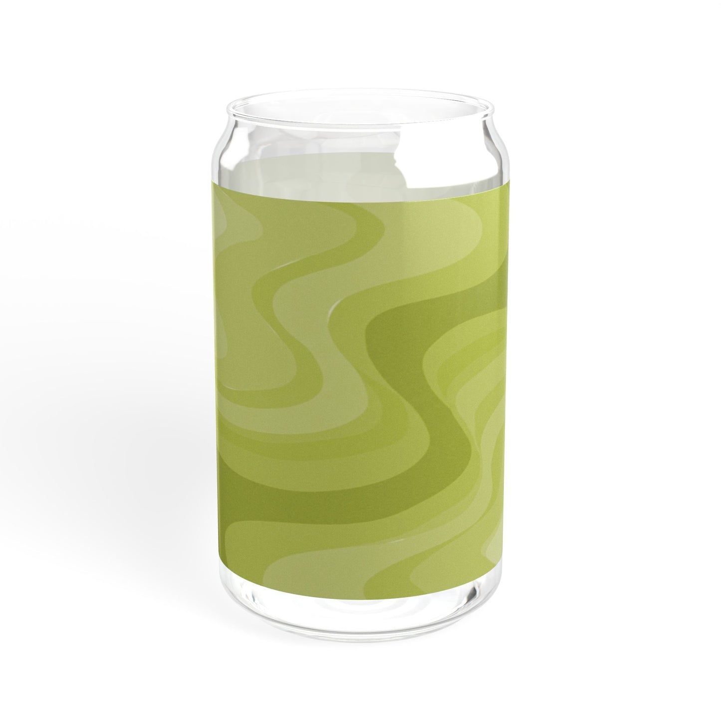 Lemon Wavey Sipper Glass, 16oz