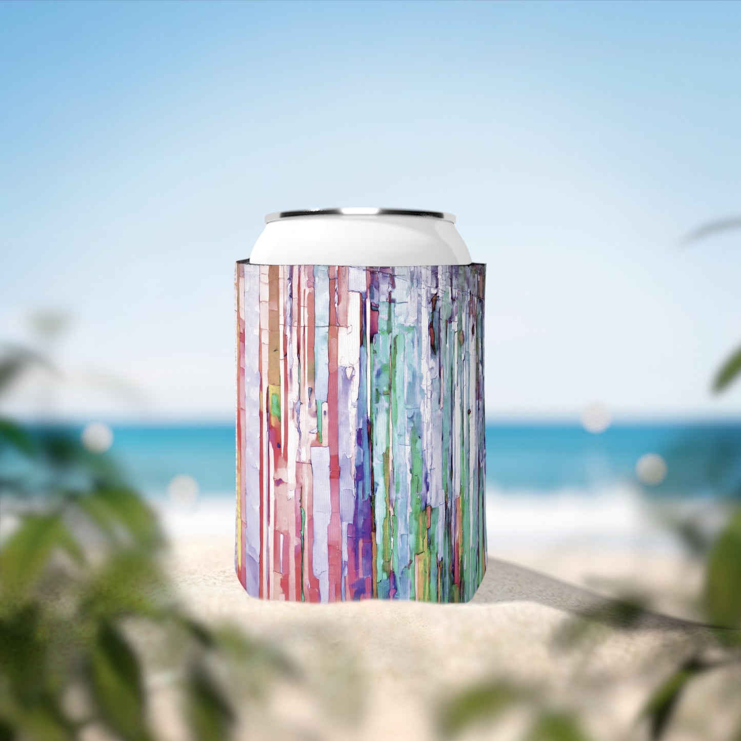 Striped Pastels 12 oz Can Cooler Sleeve