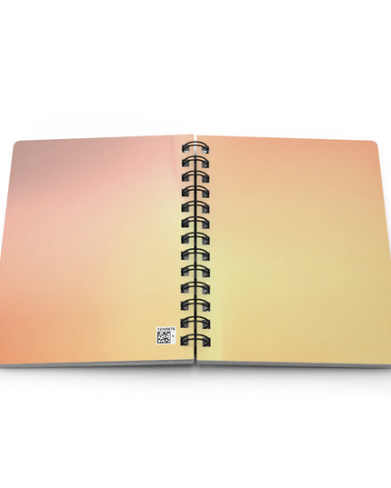 Hot Peach Fade Spiral Bound Journal, 5" x 7" 150 pages