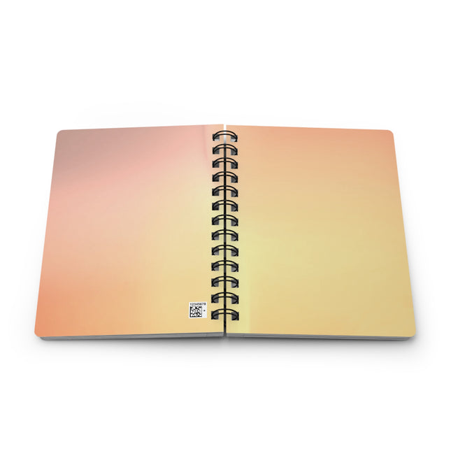 Hot Peach Fade Spiral Bound Journal, 5" x 7" 150 pages
