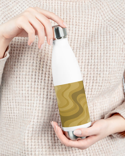 Brown Wavey 20oz Insulated Water Bottle