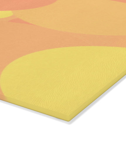 Pastel Bright Oranges Patches 8" x 11" Glass Cutting Board