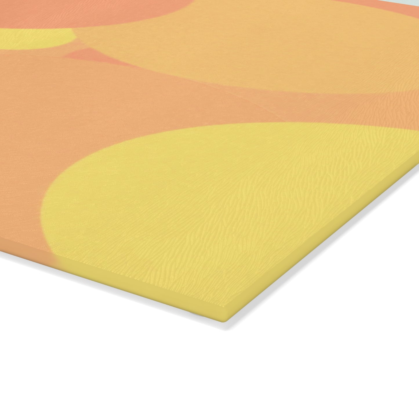 Pastel Bright Oranges Patches 8" x 11" Glass Cutting Board
