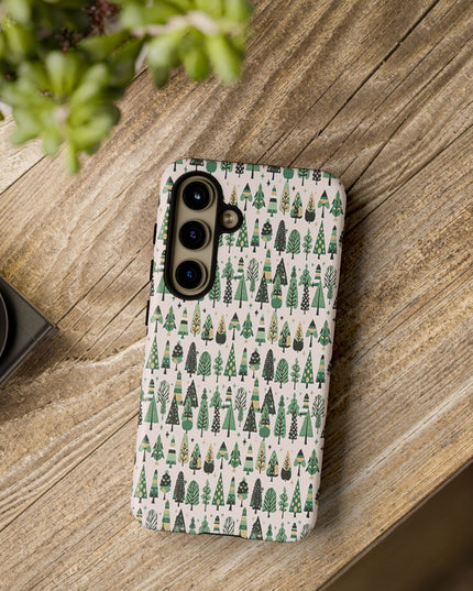 Mini Vintage Green Trees Samsung Galaxy S24 Tough Cases