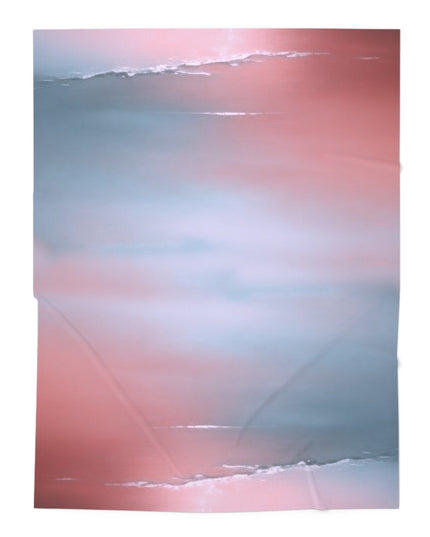 Gray Sea Pink Fog Baby Swaddle 30″×40″ Blanket