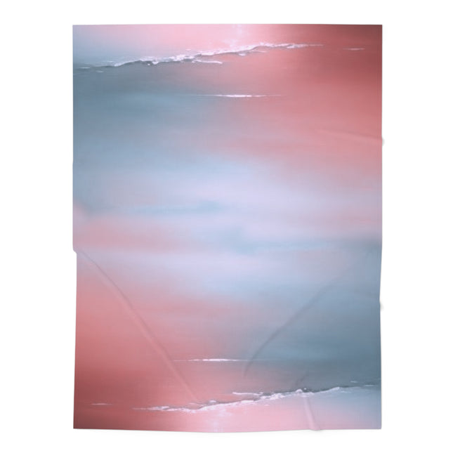 Gray Sea Pink Fog Baby Swaddle 30″×40″ Blanket