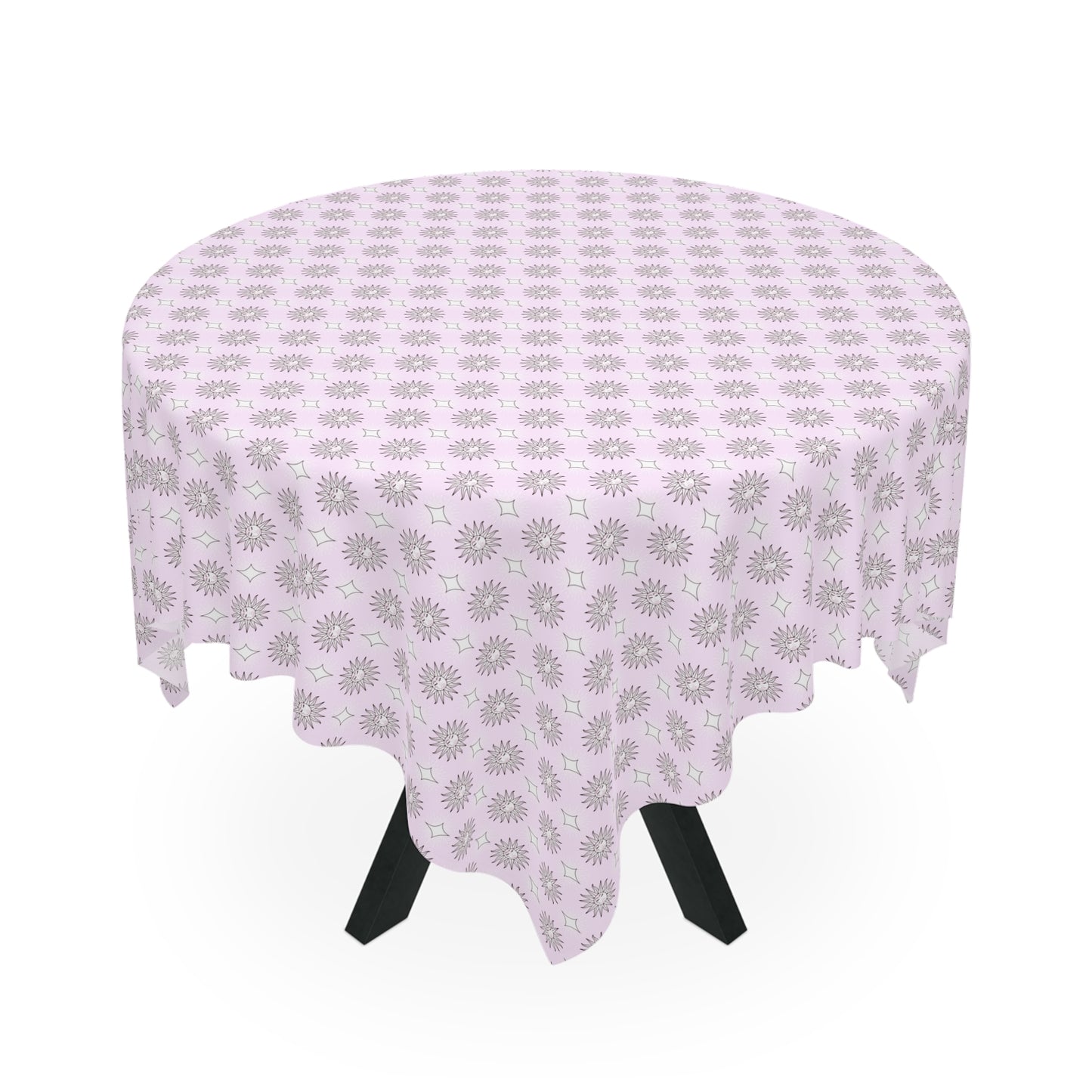 Pink Mornings Star-crossed Bodies Tablecloth, 55" x 55"