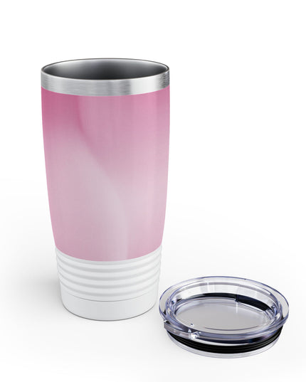 Pink Blush Fade Ringneck Tumbler, 20oz in white