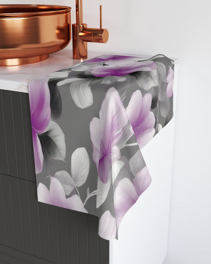 Purple Blossom Floral Bunch Hand Towel, 16" x 28"
