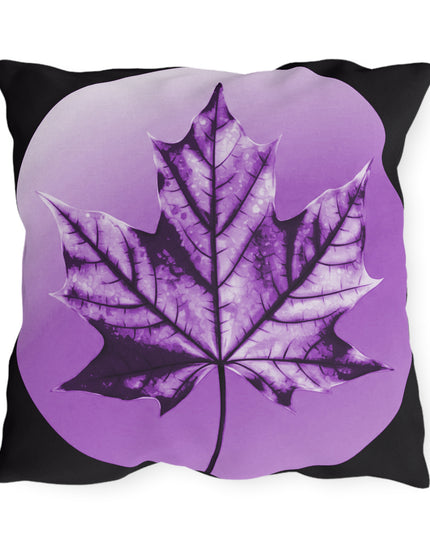 Purple Maple Leaf 20" x 20" Outdoor Pillow