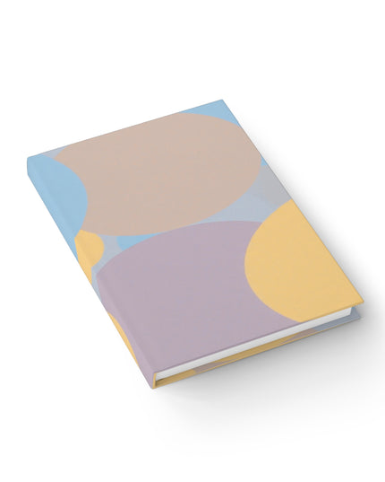 Pastel Baby Blue and Peach Patches 5" x 7" Journal - 128 Ruled Line pages