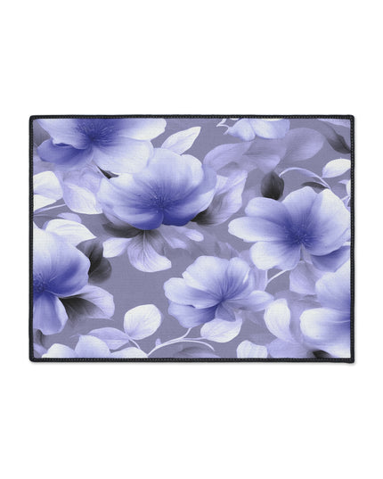 Indigo Blossom Floral Bunch Heavy Duty Floor Mat, 18" x 24"