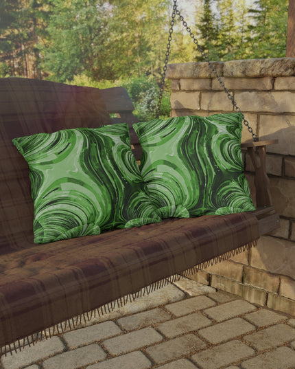 Uzi Spiral Mint Pastel 20" x 20" Outdoor Pillow