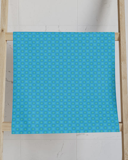 Blue Green Star-crossed Bodies Hand Towel, 16" x 28"