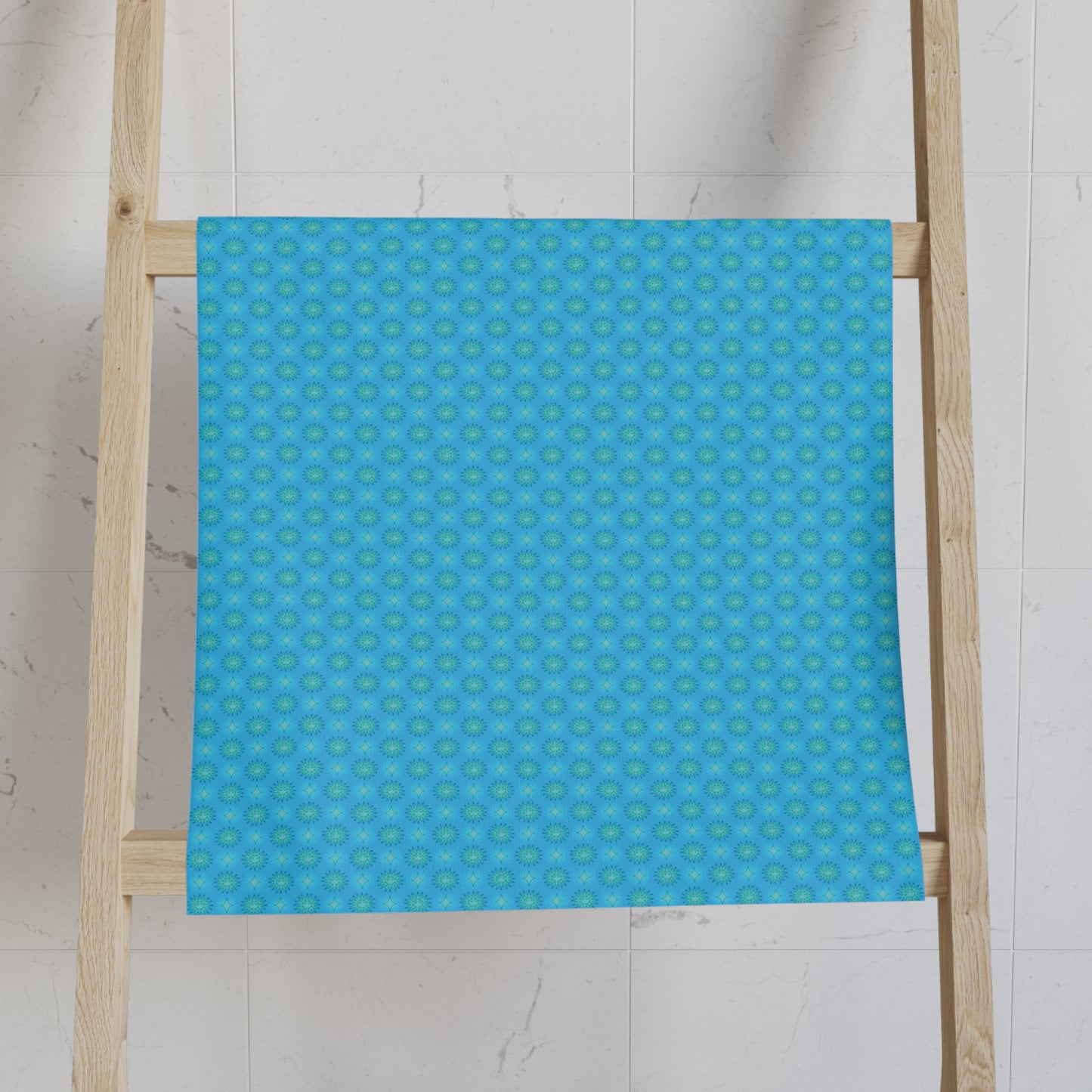 Blue Green Star-crossed Bodies Hand Towel, 16" x 28"
