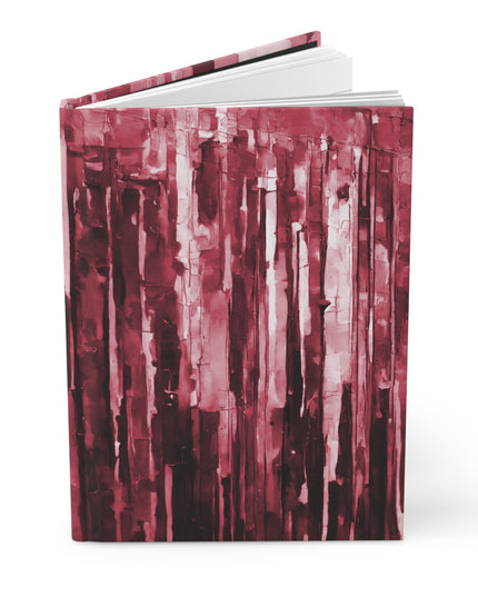 Striped Ruby 5.75" x 8" Hardcover Journal Matte with 150 lined pages
