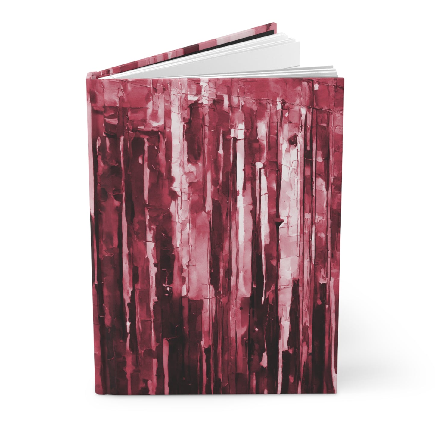 Striped Ruby 5.75" x 8" Hardcover Journal Matte with 150 lined pages