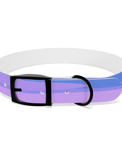 Pastel Purple Family Patches Large Dog Collar