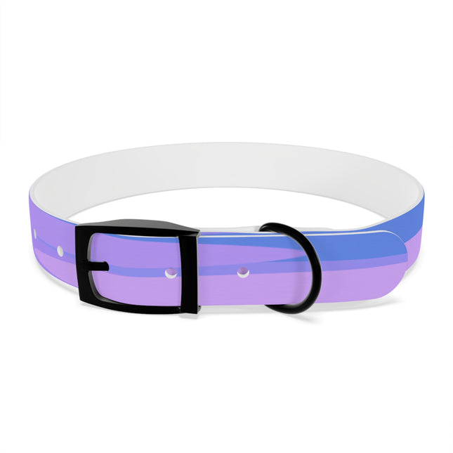 Pastel Purple Family Patches Large Dog Collar