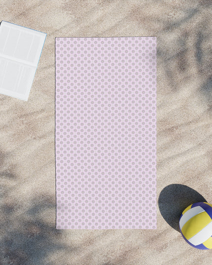 Pink Mornings Star-crossed Bodies Beach Towel, 24" x 44"