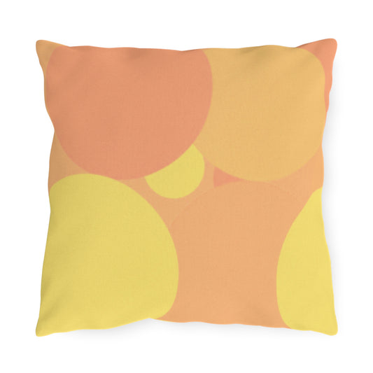 Pastel Bright Oranges Patches 16" x 16" Outdoor Pillow